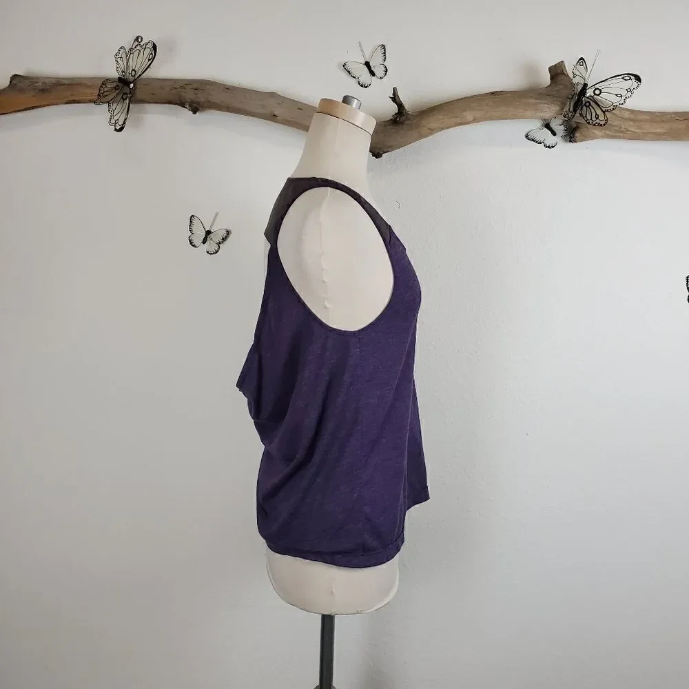 Alo yoga tank top open back sheer mesh